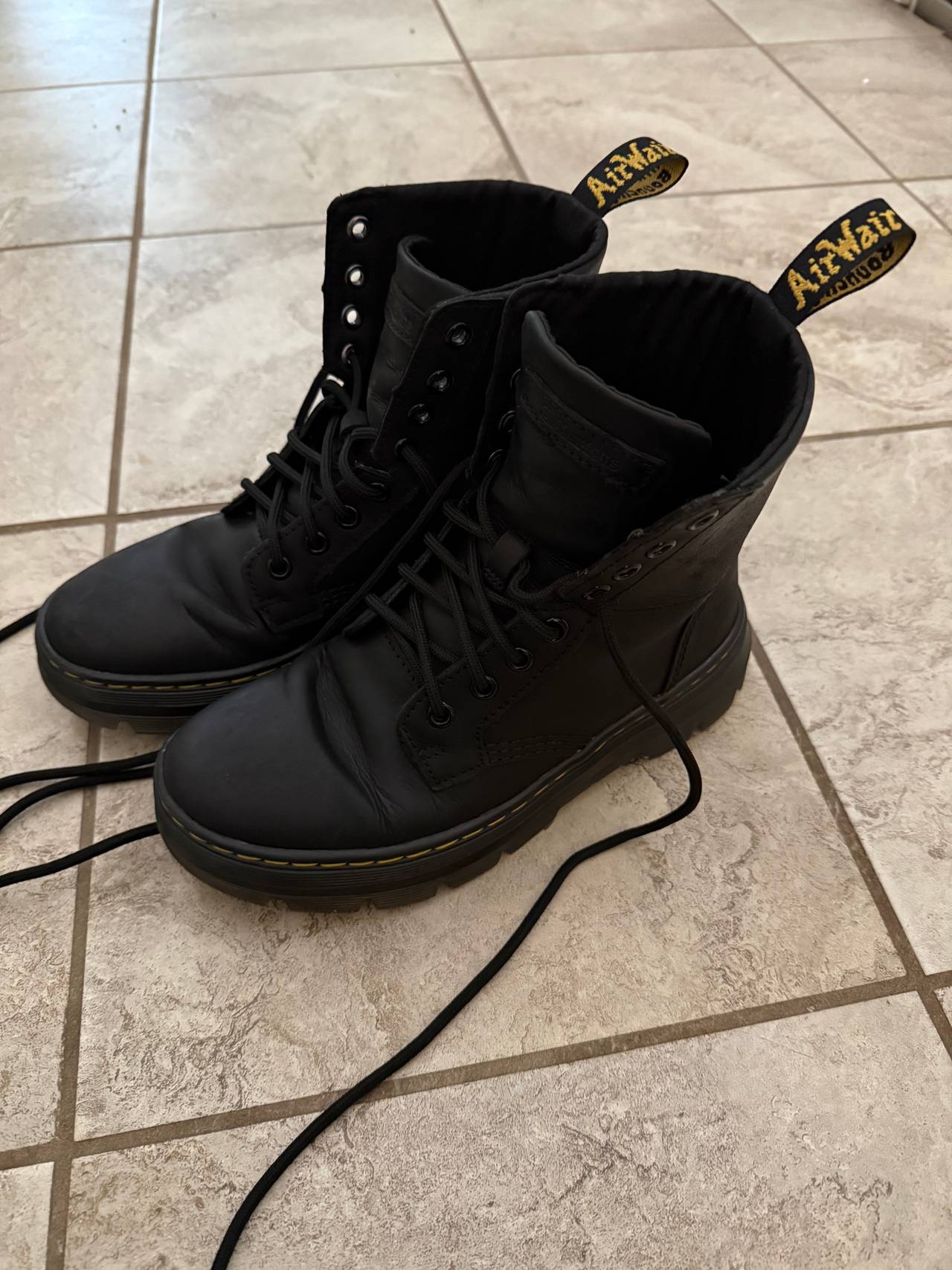 Dr. Martens Combs Leather Boots Black