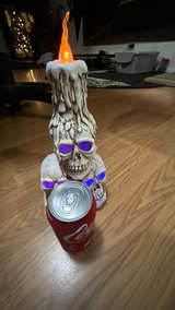 Skull Candle Holder with Lighted LEDs - Image 5