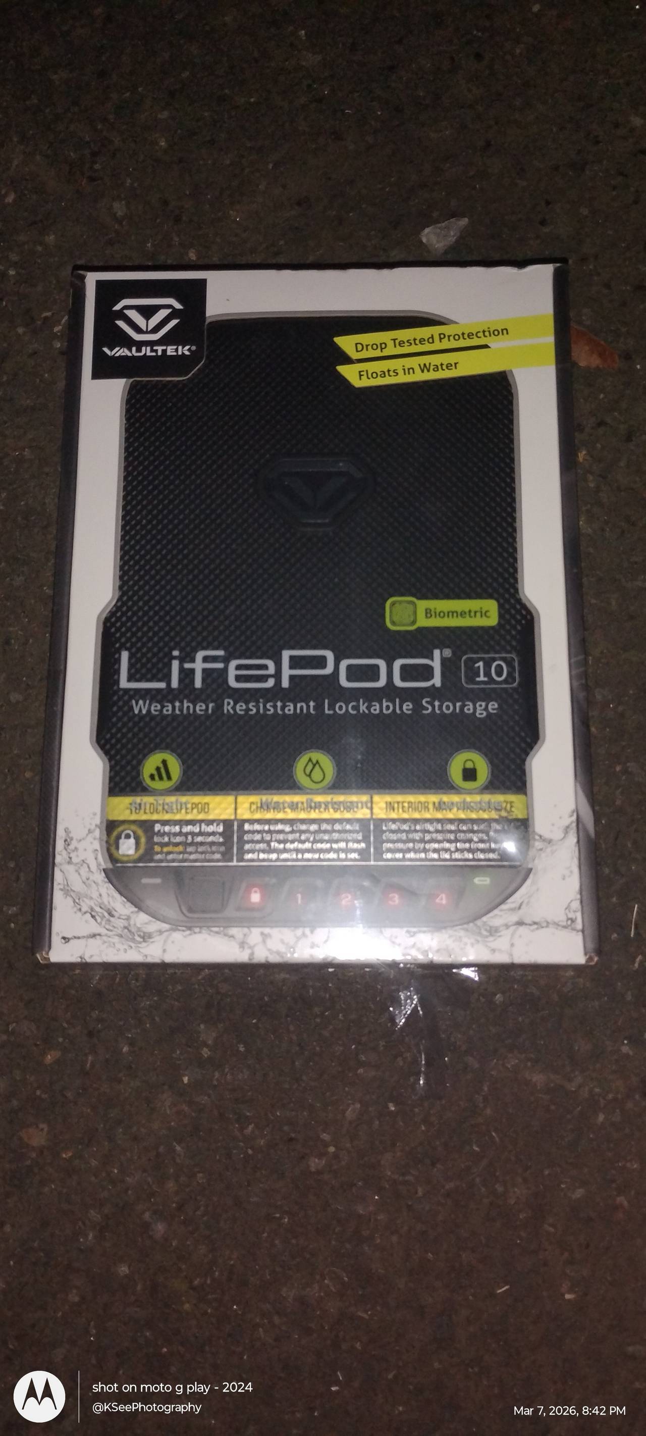 Vaultek LifePod 10 Biometric Weather Resistant Lockable Storage