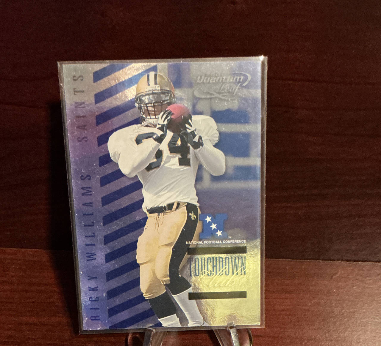 2000 Quantum Leaf Ricky Williams Touchdown Club Card