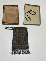 Antique Beaded Drawstring Reticule Purse - Image 1