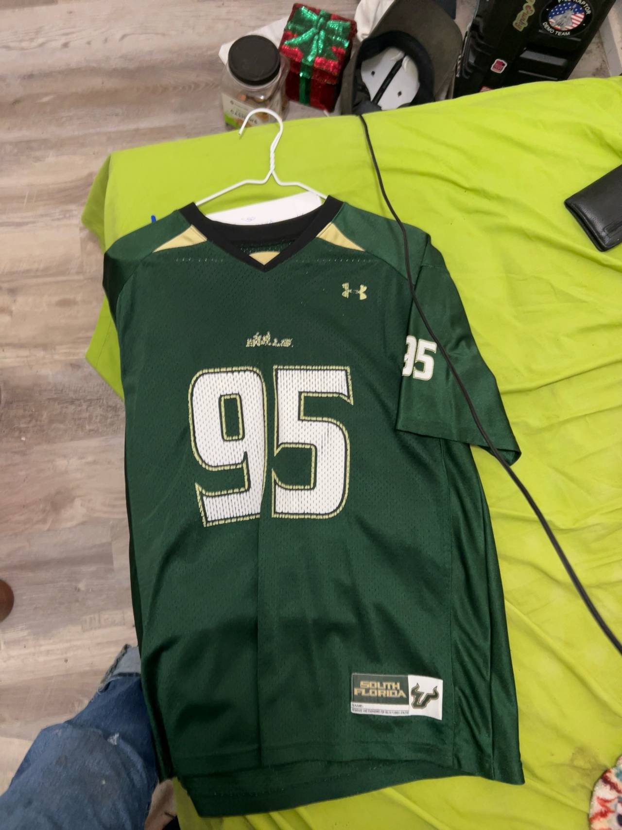 Under Armour USF Bulls Youth Football Jersey Green