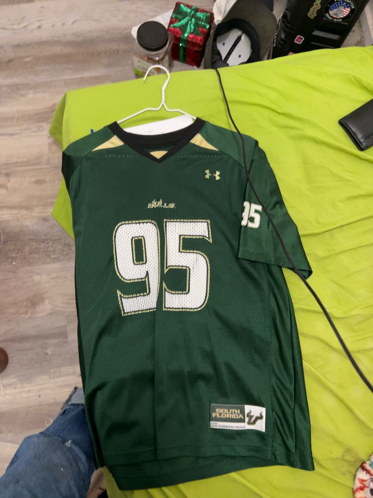 Under Armour USF Bulls Youth Football Jersey Green