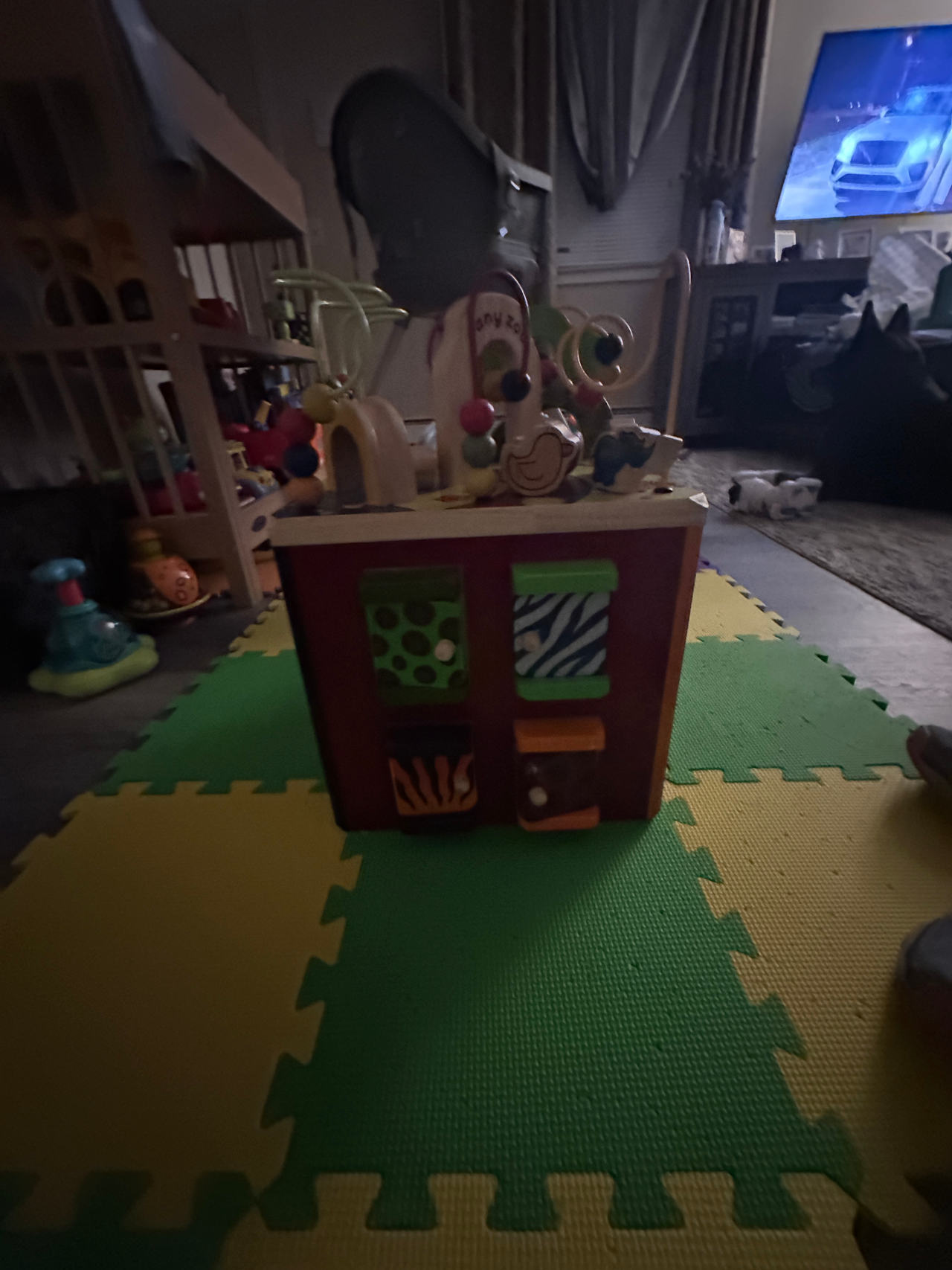 B. toys Zany Zoo Wooden Activity Cube