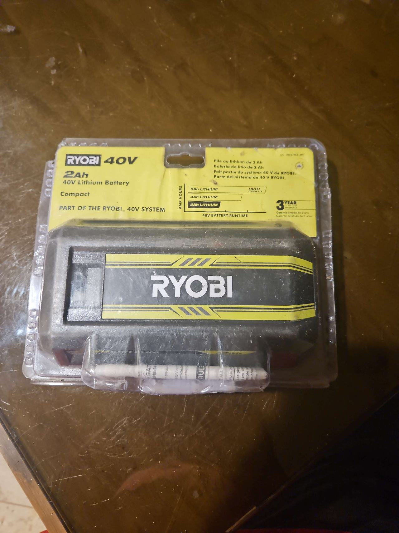 Ryobi 40V 2Ah Lithium Battery