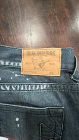 True Religion Rocco Moto Paint Splatter Jeans size 38 Like NEW - Image 7