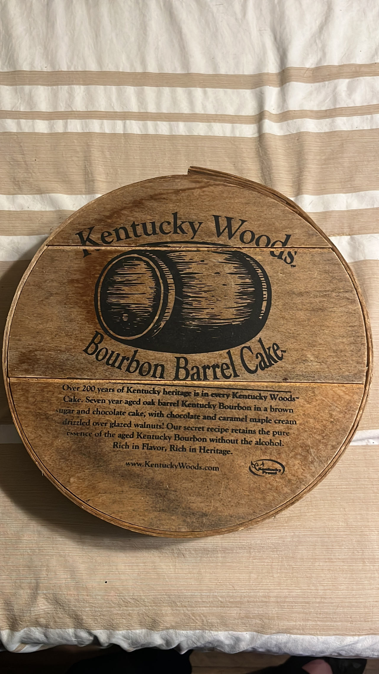 Kentucky Woods Bourbon Barrel Cake
