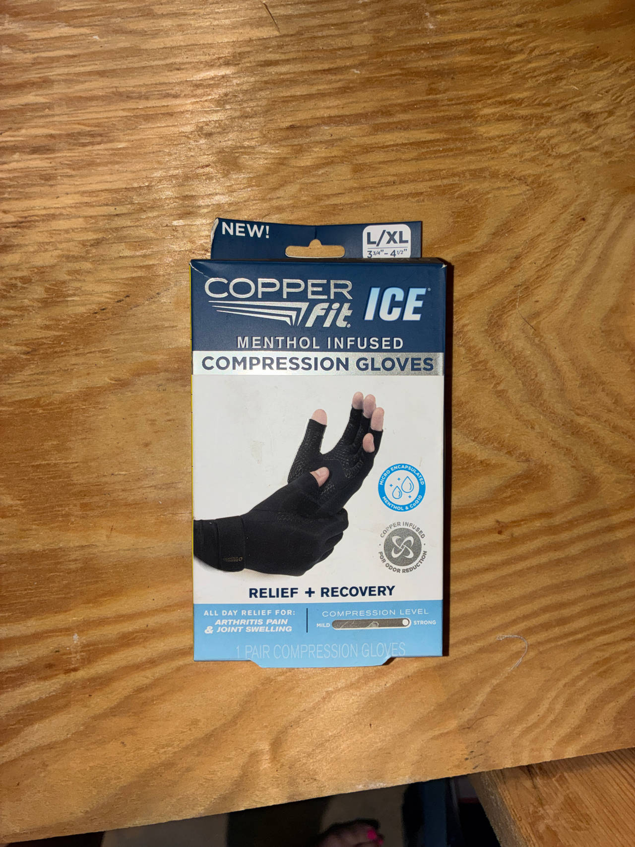 Copper Fit Ice Menthol Infused Compression Gloves