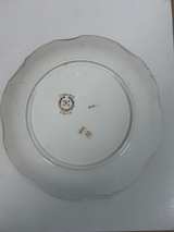 Vintage Crescent China Pink Rose Scalloped Gold Rim Plate - Image 2