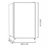 Vissani 3.2 cu ft Mini Refrigerator White - Image 3