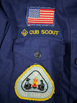 Vintage Cub Scout Uniform Set Blue Shirt Pants BSA Milford Connecticut Patch - Image 6