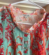 Modaposa Coral Print Pintuck Sequin Top Lace Size Medium - Image 2
