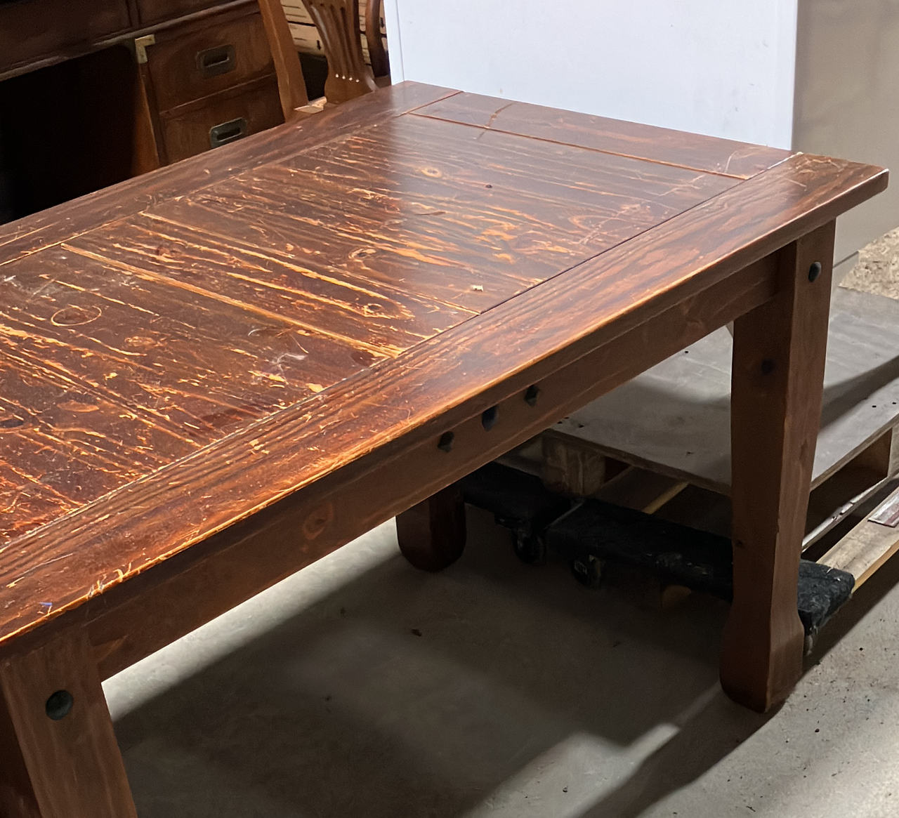Rustic Solid Pine Dining Table