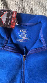  Women L.L.Bean Men's Trail Model Fleece Jacket Size M Blue Color - Image 3