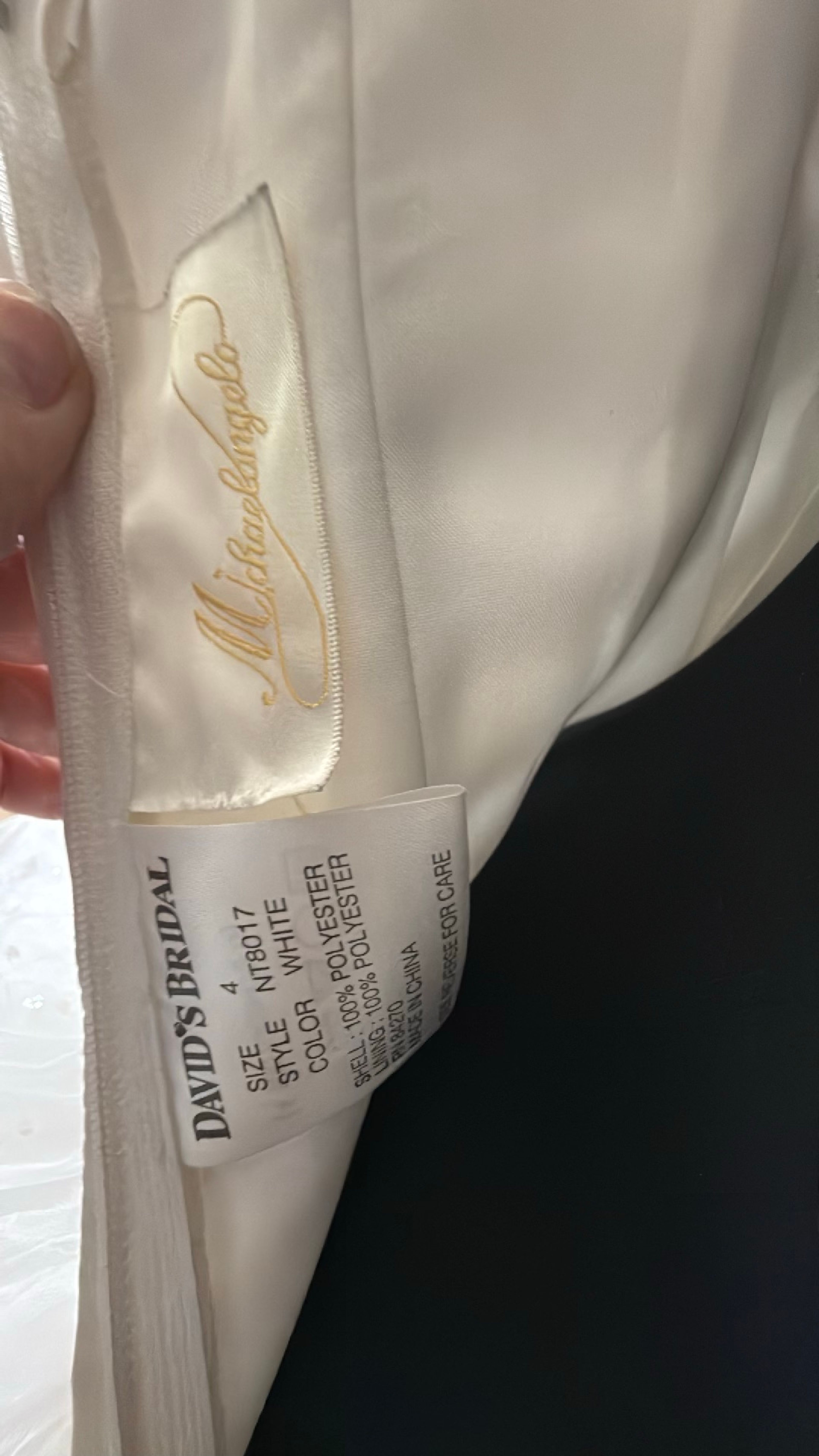 Michaelangelo David’s Bridal Beaded Tulle Ball Gown Wedding Dress size 4 - Image 8