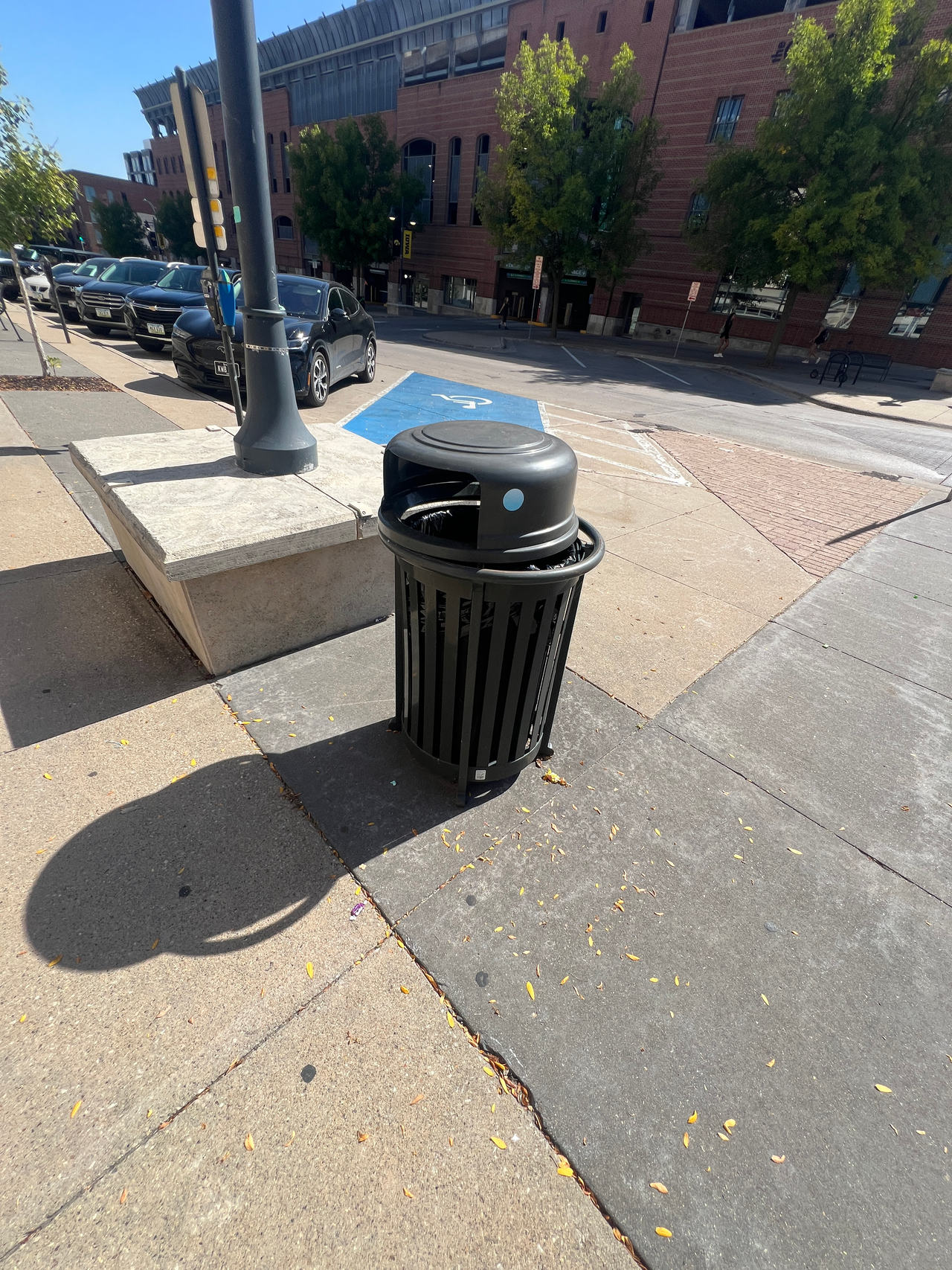 Outdoor Metal Trash Can with Dome Lid