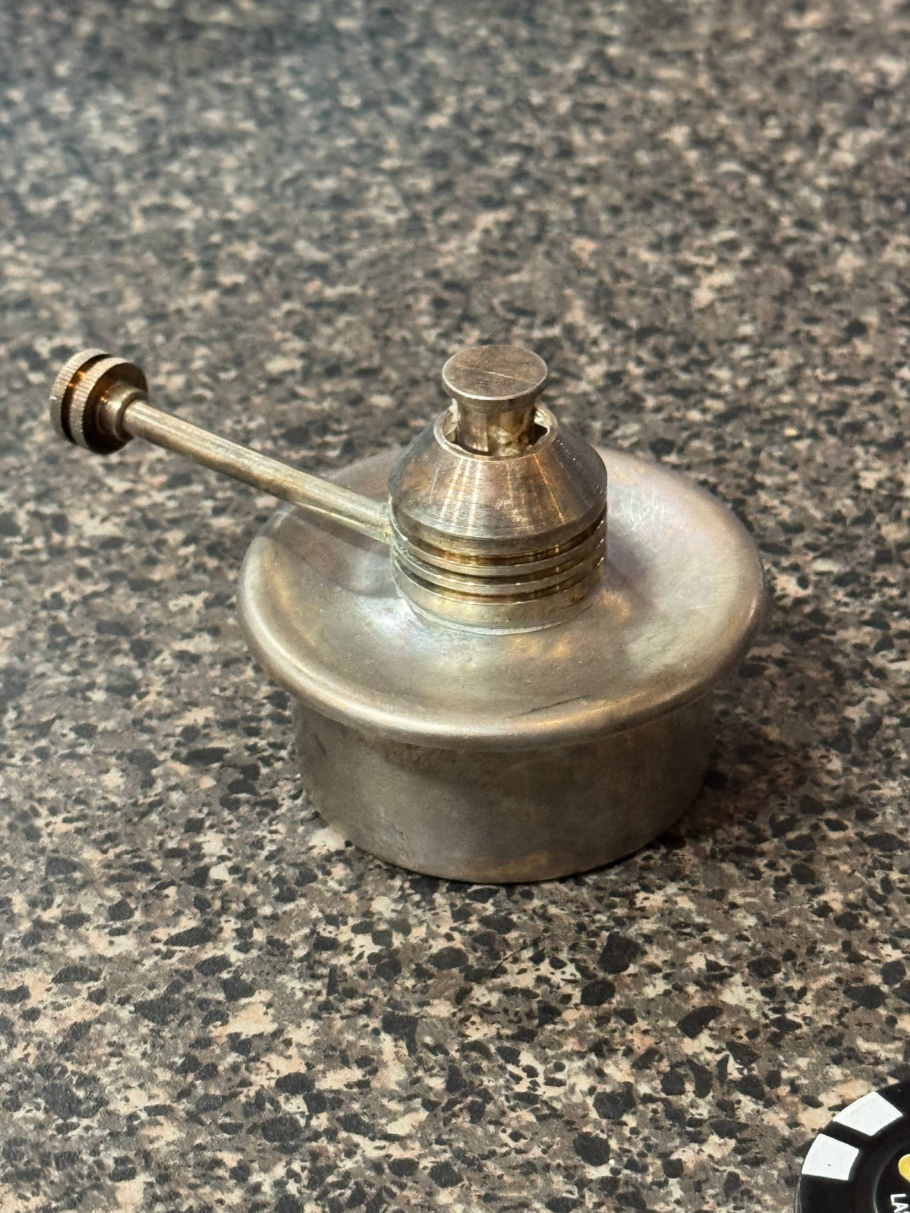 Antique Silver Plated Alcohol Lamp Cigar Lighter