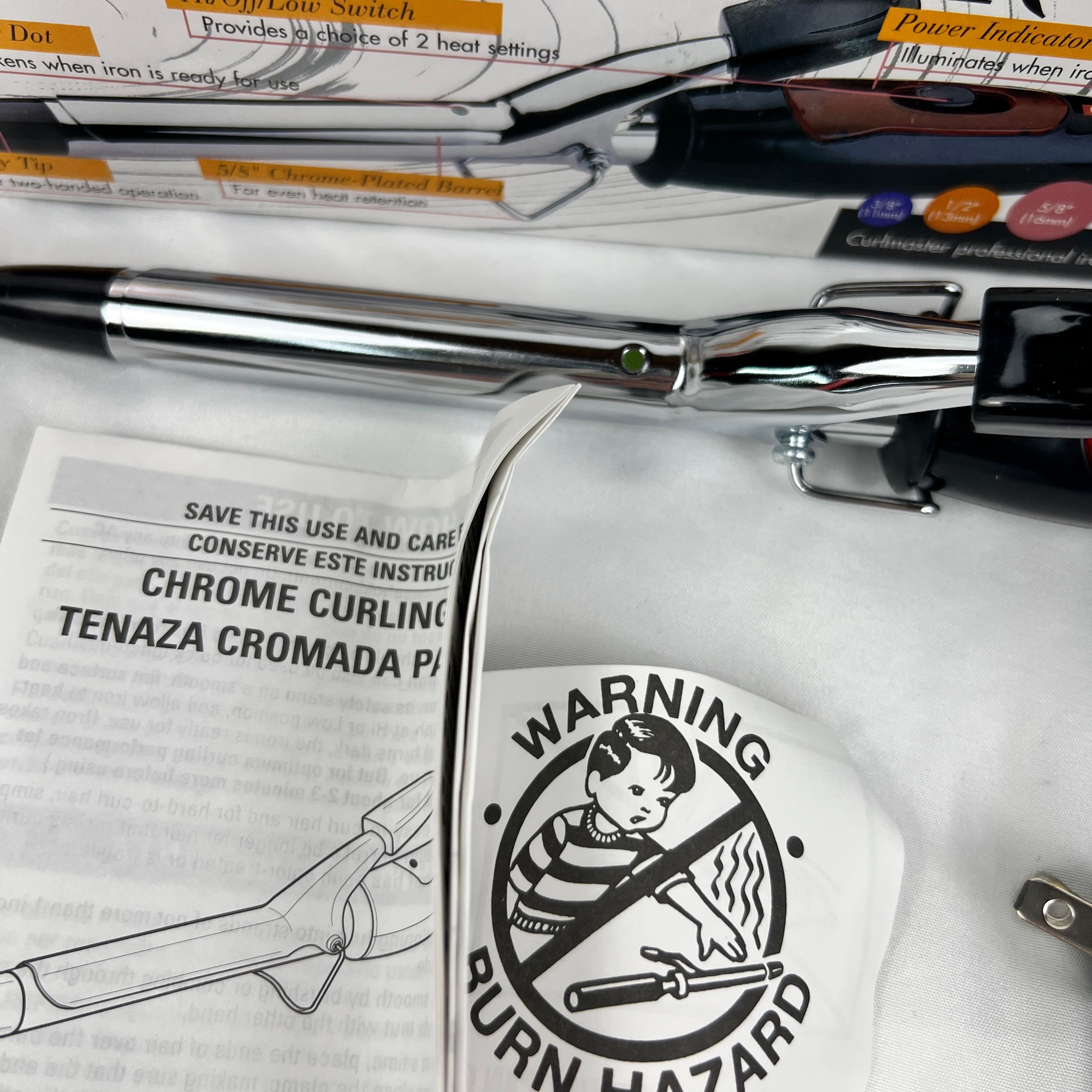 Curlmaster 5/8 Professional Spring Curling Iron Y2K Retro Salon Tool - Image 3