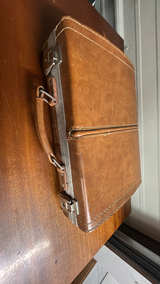 BMI Vintage Light Brown Faux Leather Briefcase It includes 19 cases. - Image 6
