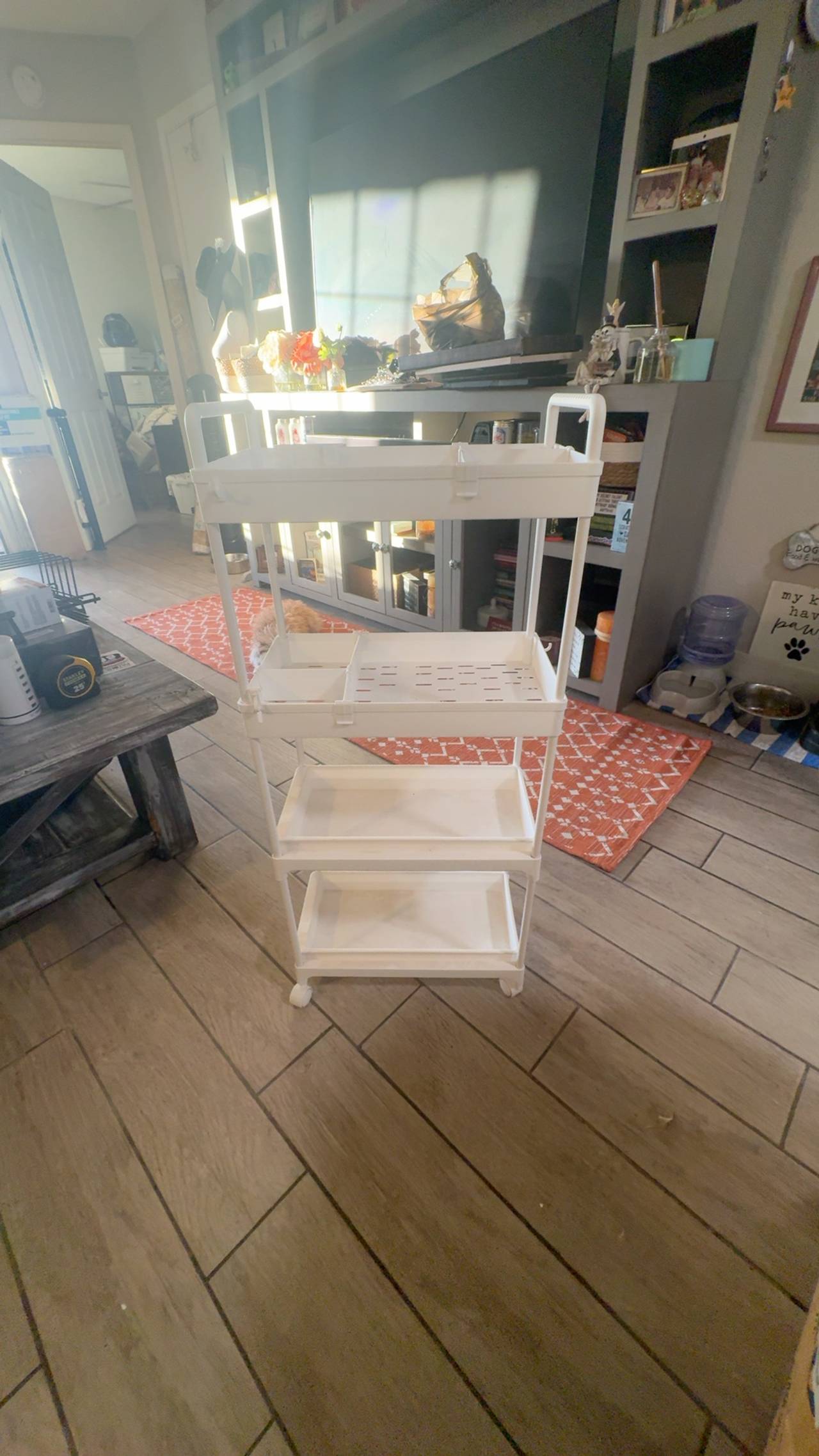 **MUST GO**
4-Tier Rolling Utility/Storage Cart White