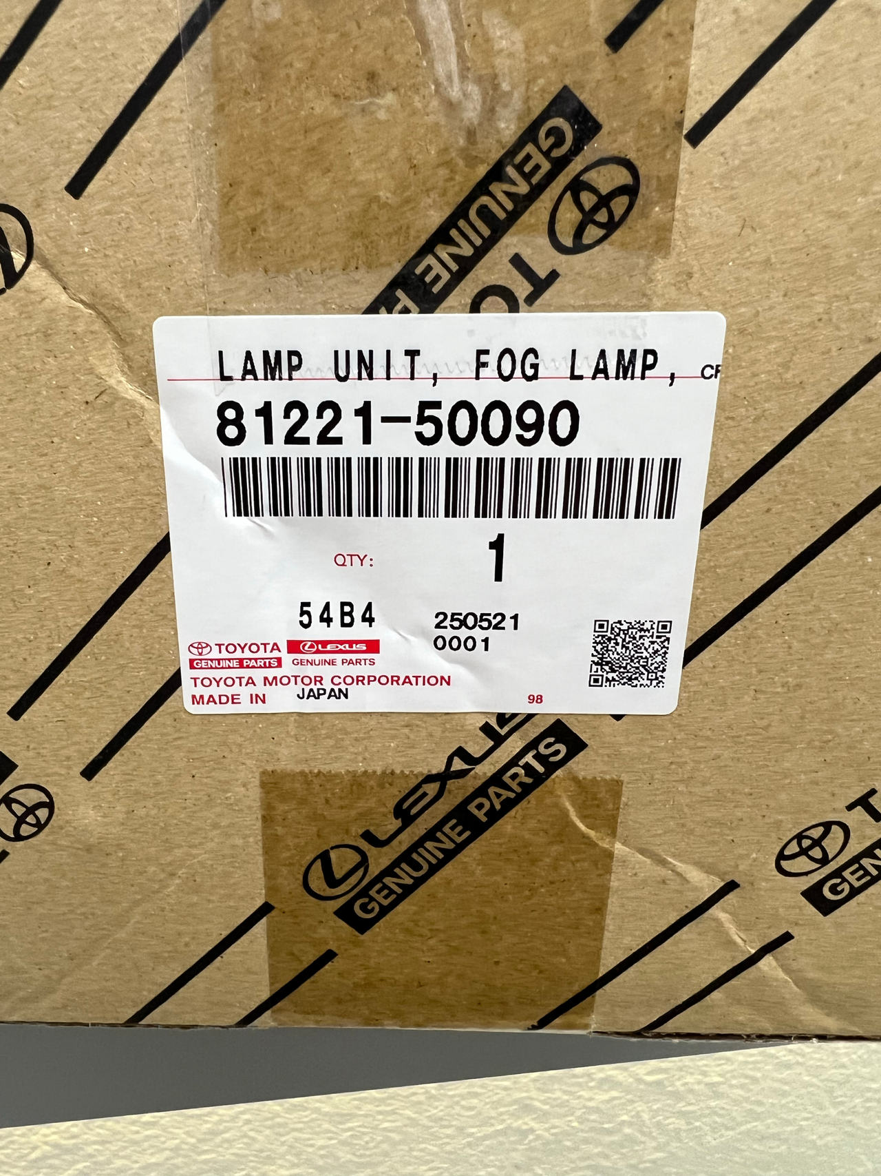 Toyota Lexus Fog Lamp Unit 81221-50090