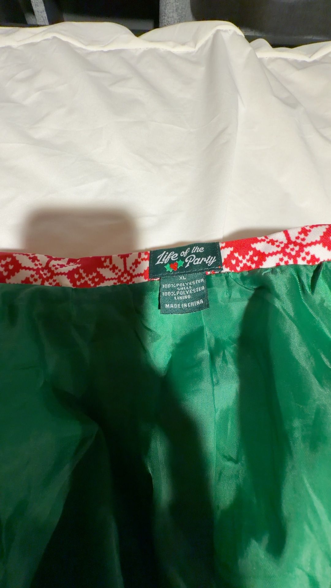 Life of the Party Ugly Christmas Blazer Jacket Red/White