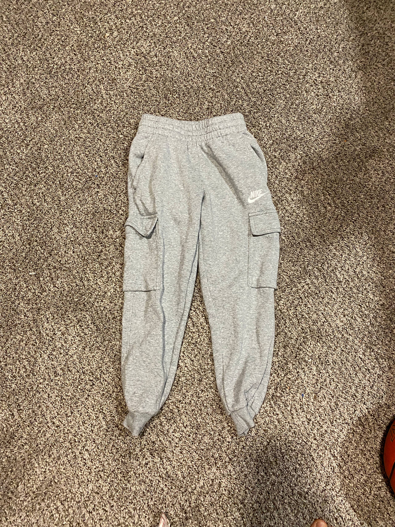 Small Gray Nike Sportswear Club Fleece Cargo Pants