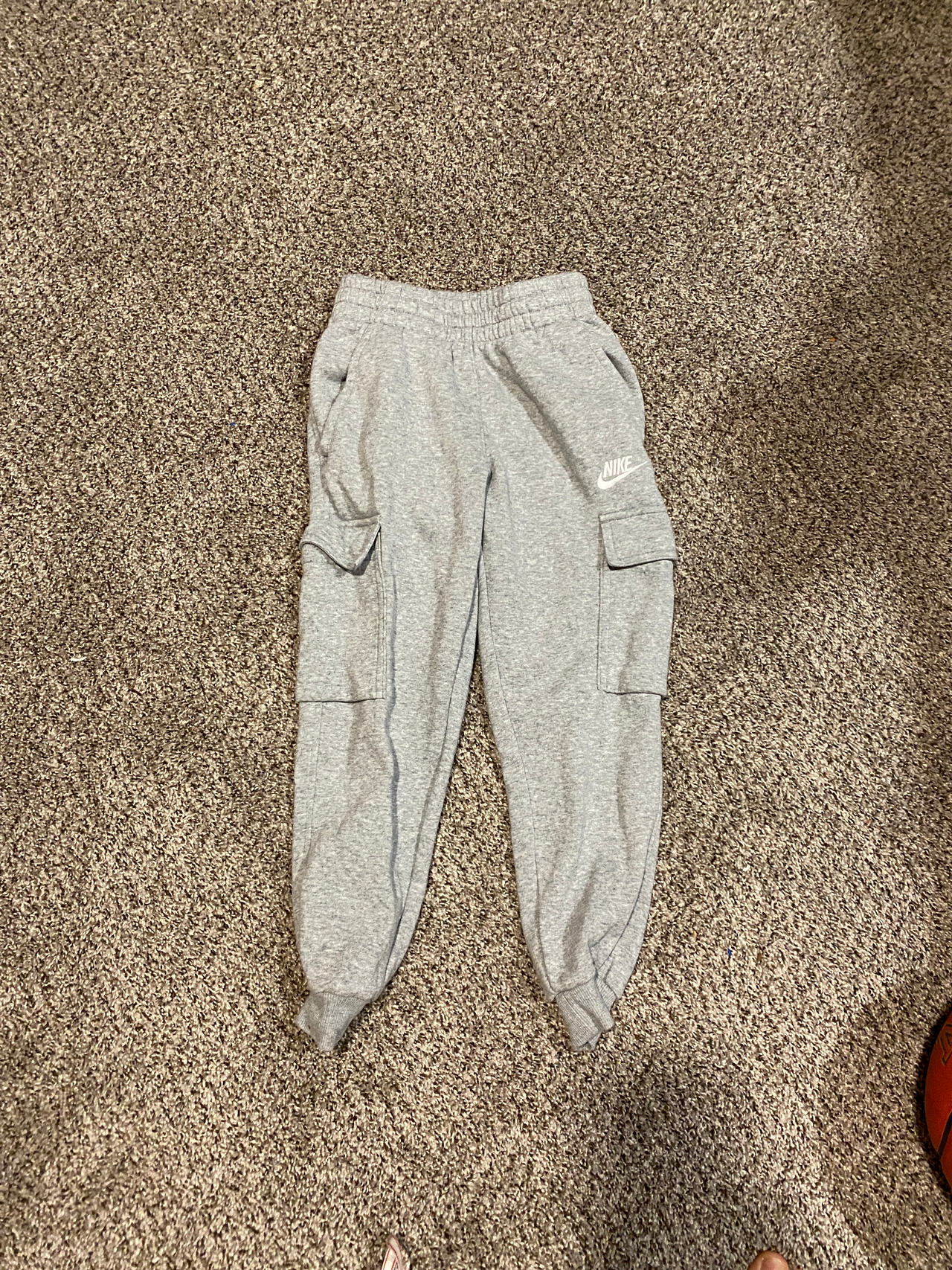 Small Gray Nike Sportswear Club Fleece Cargo Pants