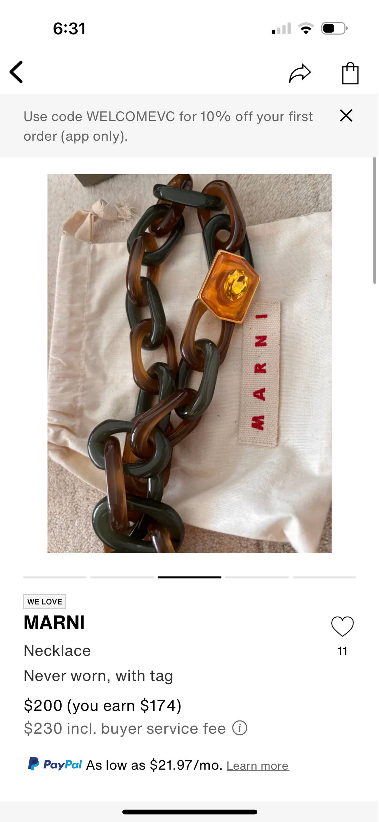 Marni Resin Chain Necklace
