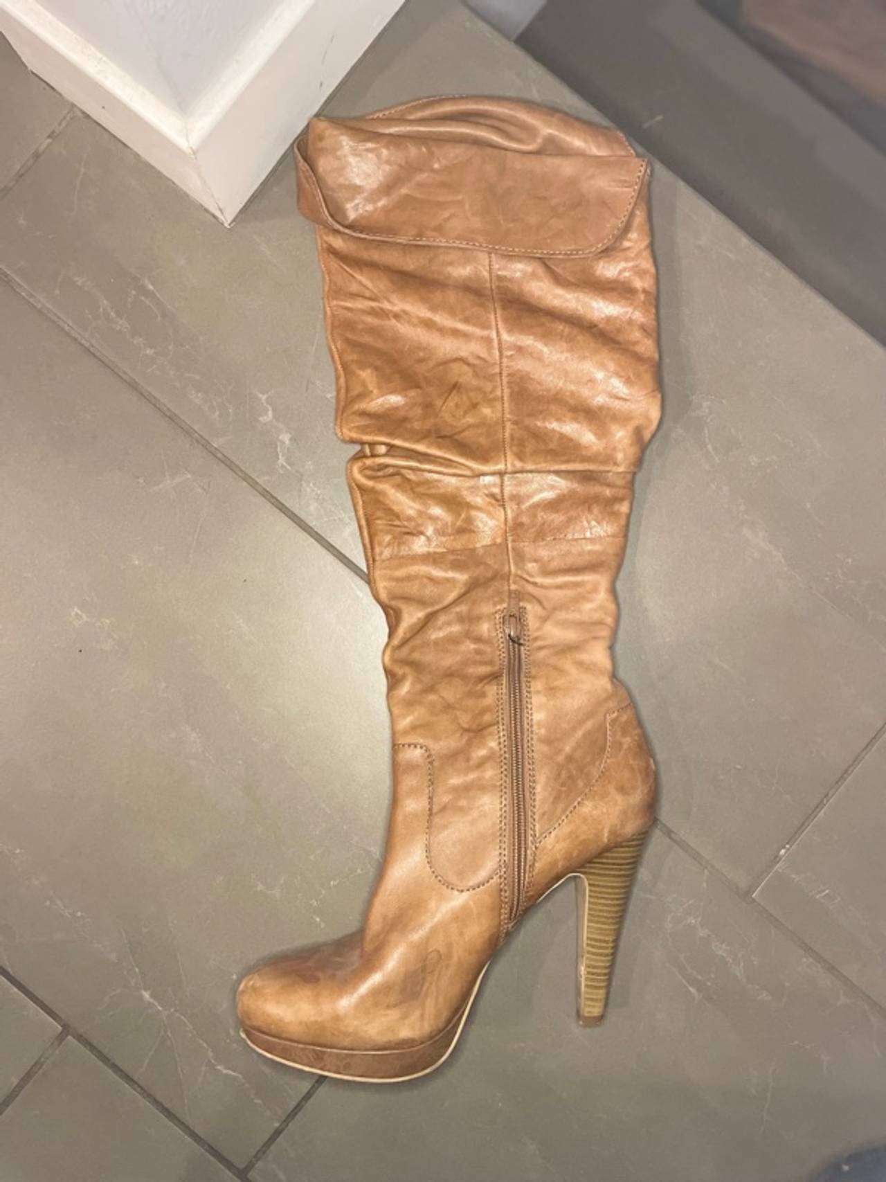 Jessica Simpson Brykia Cuffed Floral Black Knee-High Boots