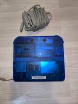 Nintendo 2DS Crystal Blue Transparent Tested Working With charger - Image 2