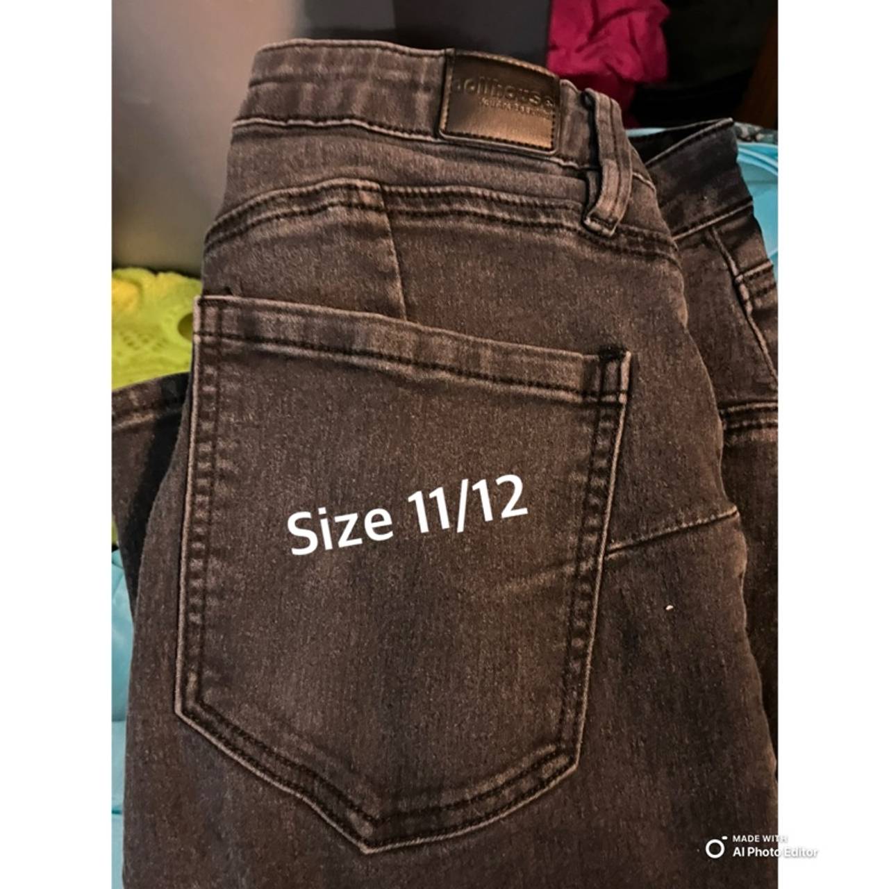 H&M Baggy Cargo Jeans Denim Gray