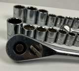 Set of 26 pc 12 Point Socket Standard Metric Ratchet Extension Benchtop - Image 2