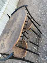 3-Piece Metal & Wood Breakfast Nook outdoor Set - Image 1