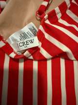 J.Crew Red and White Striped One-Piece Swimsuit - Image 2