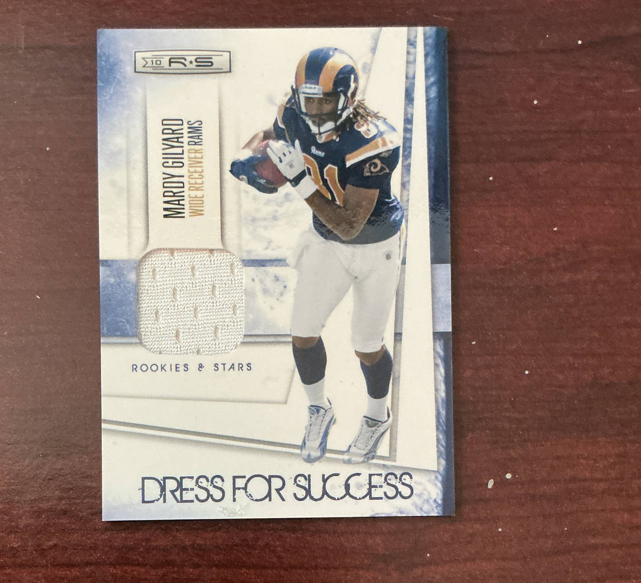 2010 Panini Rookies & Stars Mardy Gilyard Dress for Success Jersey Card #10