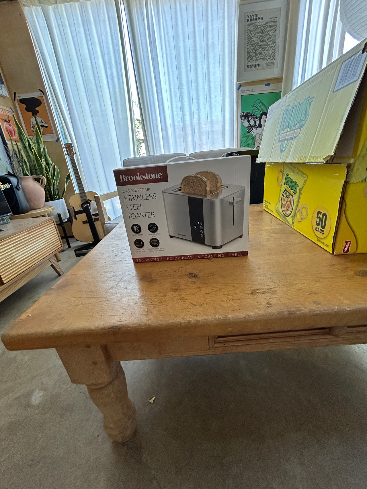 Brookstone 2-Slice Pop-Up Stainless Steel Toaster
