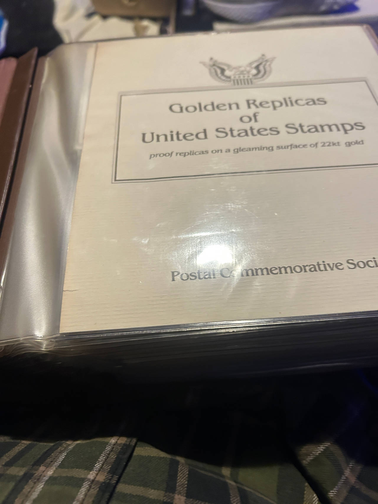 Golden Replicas of United States Stamps 22kt Gold Foil Album