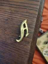 Marvella Vintage Gold Tone Initial F Brooch - Image 2