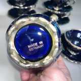 Vintage Blue Porcelain and Silver Tea Set (Germany, 8-Person) - Image 2