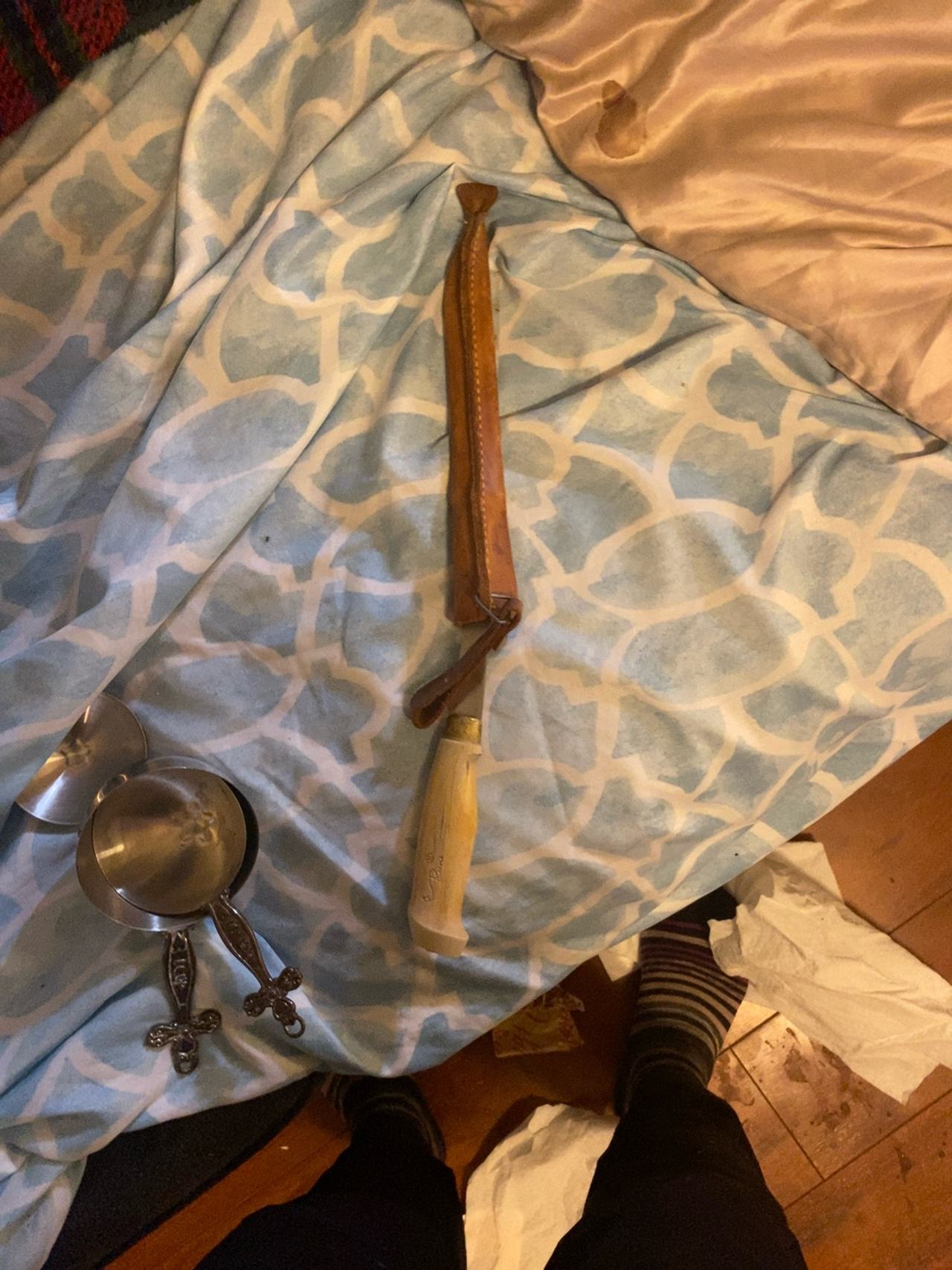 Vintage Antler Handle Riding Crop with Leather Lash