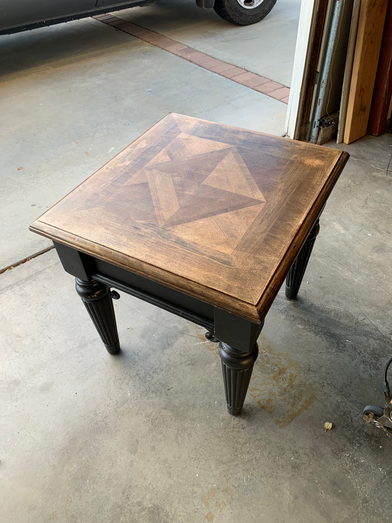 Square Wood End Table