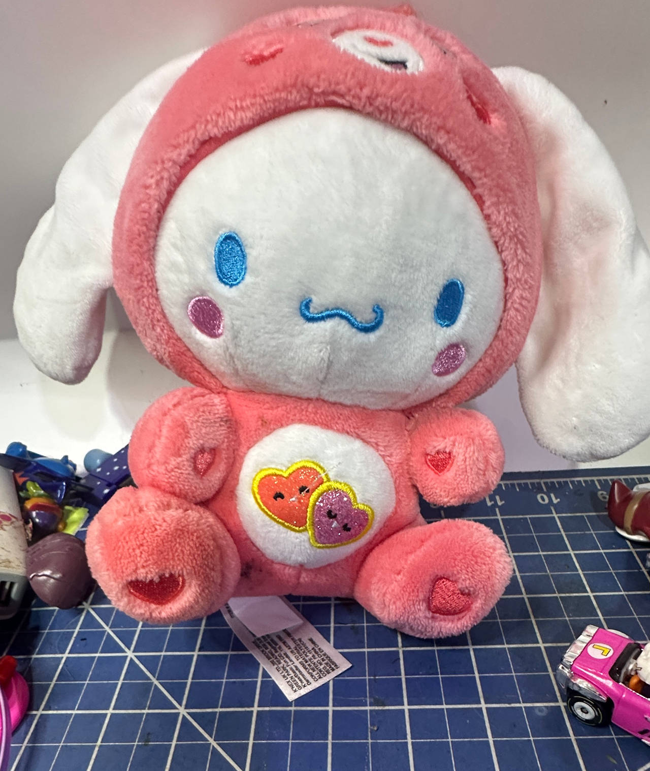 Sanrio Cinnamoroll x Care Bears Love-a-Lot Bear Plush