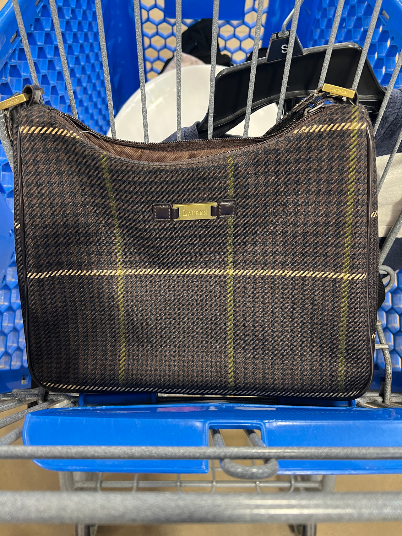 Lauren Ralph Lauren Plaid Shoulder Bag