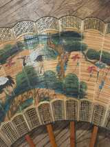 Vintage Chinese Bamboo Wall Fan - Image 2