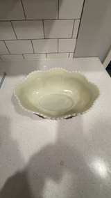 Westmoreland Victorian Milk Glass Bowl with Gilt Trim - Image 3