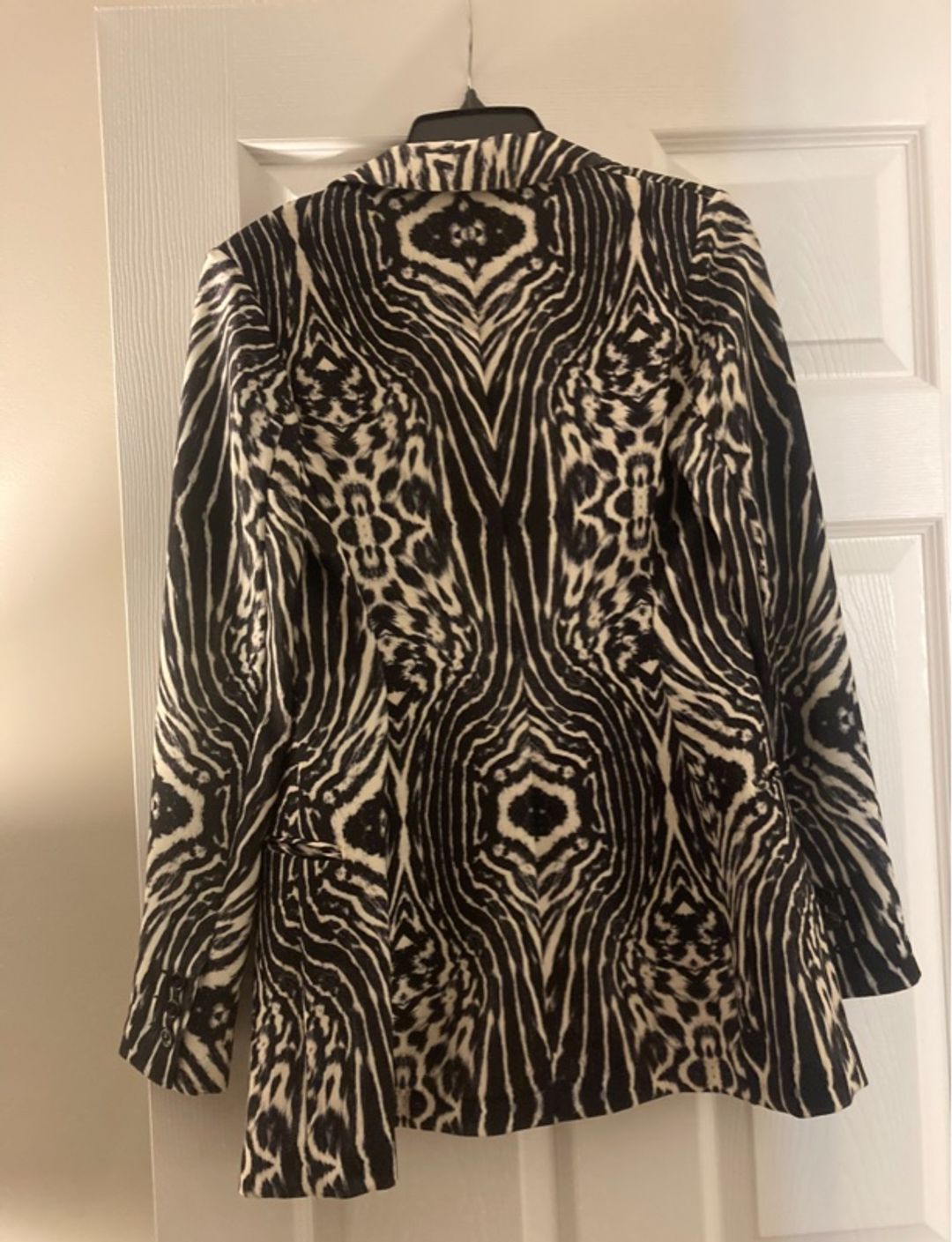 H&M Studio Collection Zebra Print Blazer Jacket Black/White