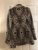 H&M Studio Collection Zebra Print Blazer Jacket Black/White - Image 1
