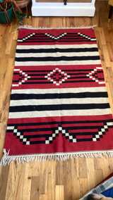 Southwestern Style Geometric Flatweave Rug - Image 6