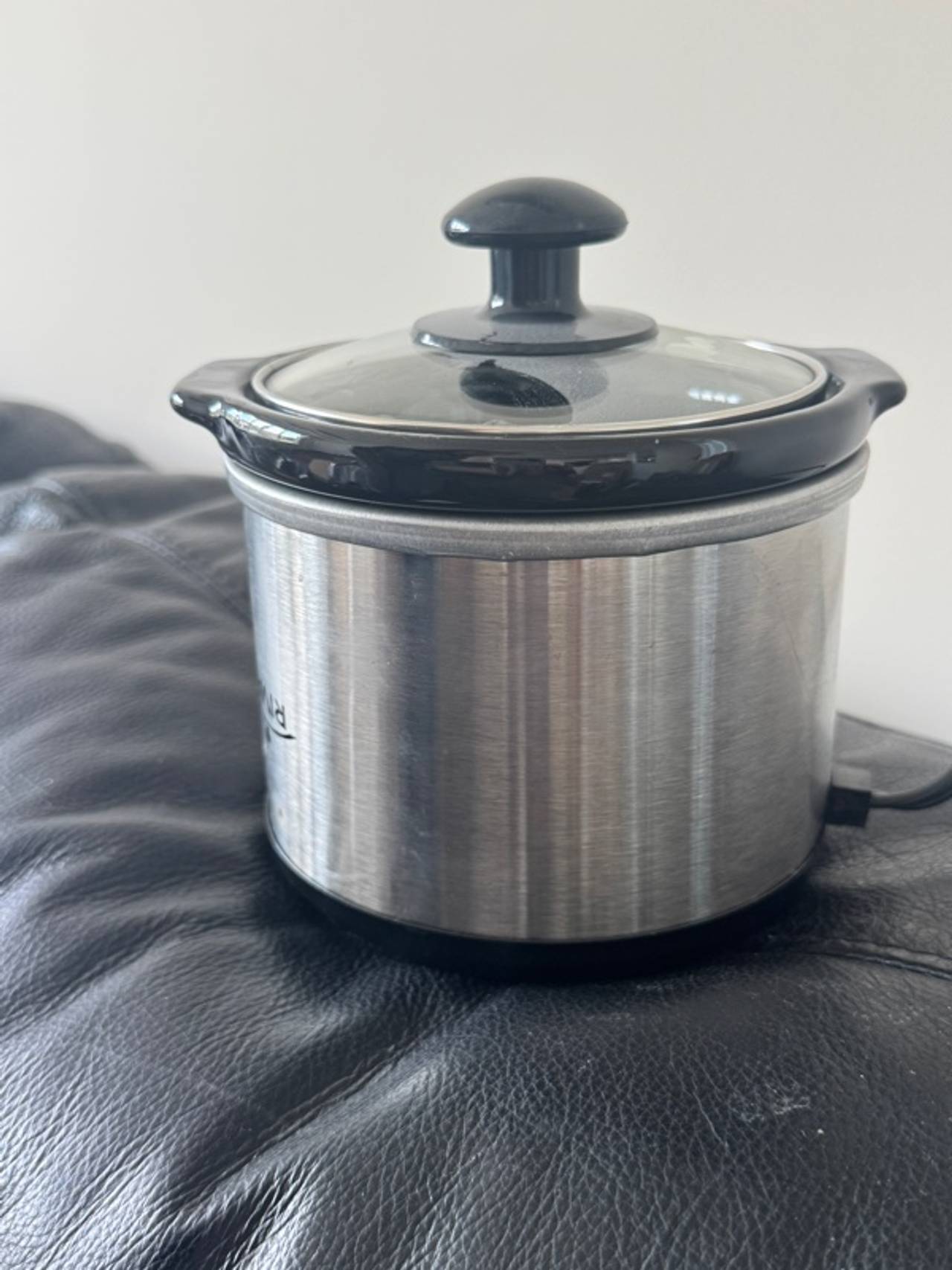 Rival Mini Slow Cooker, 16 oz Stainless Steel